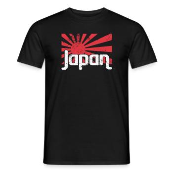 Japan Flagge aufgehende Sonne - Männer T-Shirt - Schwarz - Vorne - AI Model Male 178 light (178cm)