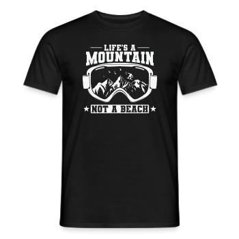 Snowboard Life’s A Mountain Not A Beach - T-shirt homme - noir - Devant - AI Model Male 178 light (178cm)
