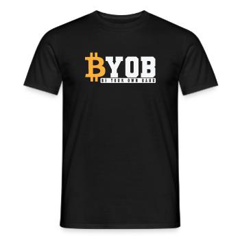 Be your own Bank Bitcoin Wallet - Männer T-Shirt - Schwarz - Vorne - AI Model Male 178 light (178cm)