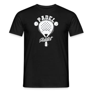 Padel Addict Tennis Ballsportart - Männer T-Shirt - Schwarz - Vorne - AI Model Male 178 light (178cm)