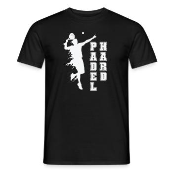 Padel Hard Tennis Sport et balle - T-shirt homme - noir - Devant - AI Model Male 178 light (178cm)