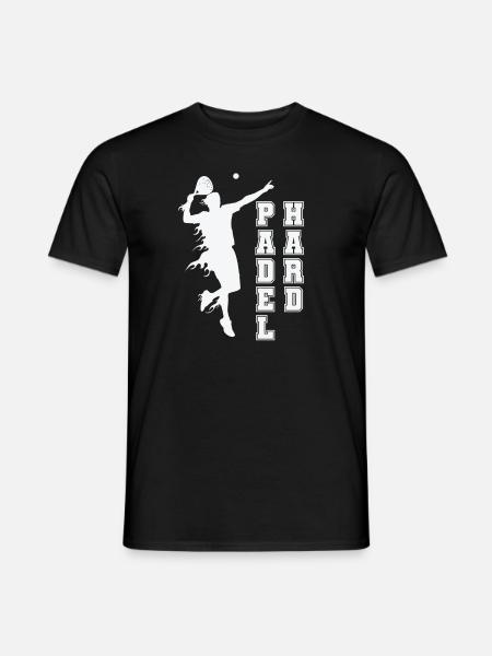 Padel Hard Tennis Sport und Ball - Männer T-Shirt - Schwarz