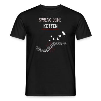 Spreng deine Ketten - Sei frei - Freiheit - Männer T-Shirt - Schwarz - Vorne - AI Model Male 178 light (178cm)