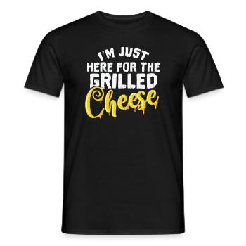 Käse I'm Just Here For The Grilled Cheese - Männer T-Shirt - Schwarz - Vorne - AI Model Male 178 light (178cm)