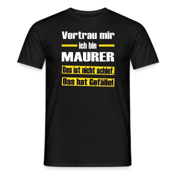 Vertrau mir ich bin Maurer - Männer T-Shirt - Schwarz - Vorne - AI Model Male 178 light (178cm)