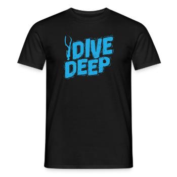 Apnoetaucher Dive Deep - Männer T-Shirt - Schwarz - Vorne - AI Model Male 178 light (178cm)