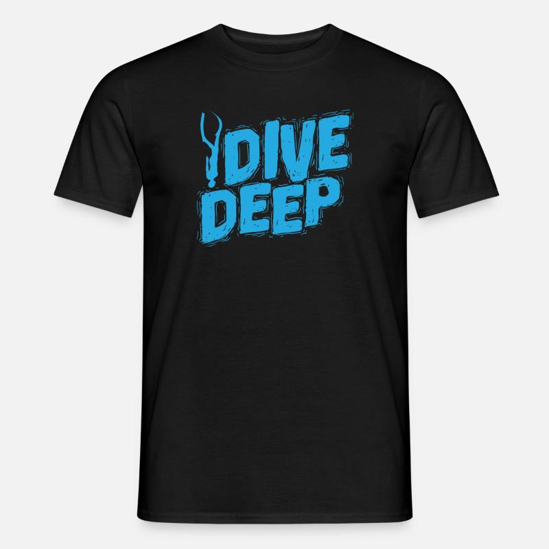 Apnoetaucher Dive Deep - Männer T-Shirt - Schwarz