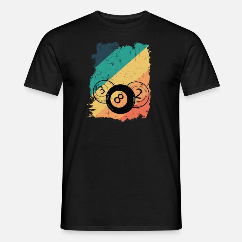 Aim Shoot Swear Repeat Billard - Männer T-Shirt - Schwarz
