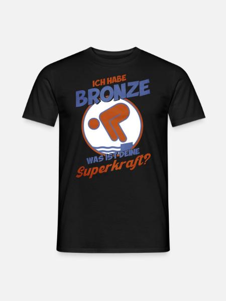 Schwimmer Schwimmprüfung Bronze Geschenk - Männer T-Shirt - Schwarz