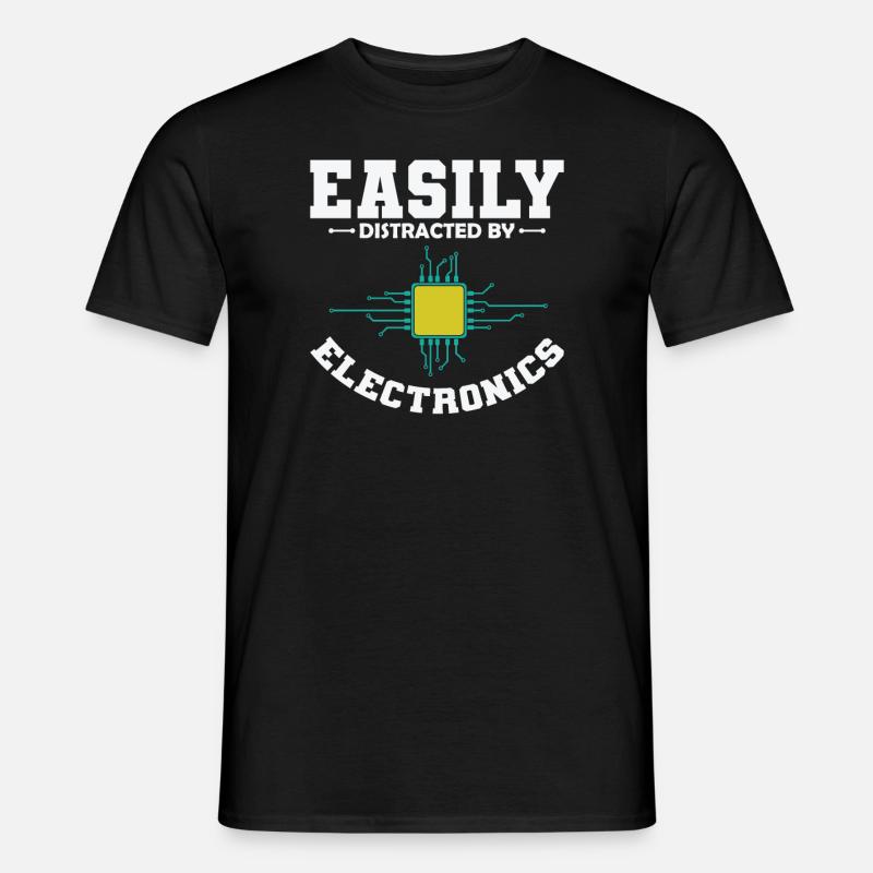 Easily Distracted By Electronics Profession - Men’s T-shirt - black