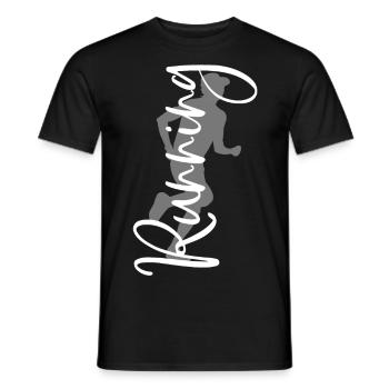 Running Sport Run Fitness Jogging Jogger Runners - Men's T-Shirt - black - Front - AI Model Male 178 light (178cm)