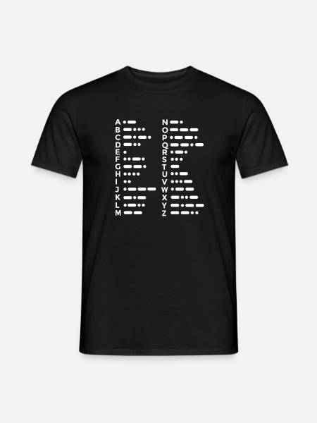 Morse Alphabet - Männer T-Shirt - Schwarz