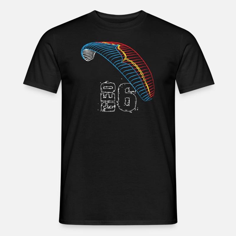 Geo 6 Ozone Paraglider - Männer T-Shirt - Schwarz