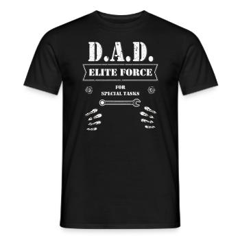 Papa - Force d’élite pour les tâches spéciales - Repair Army - T-shirt homme - noir - Devant - AI Model Male 178 light (178cm)