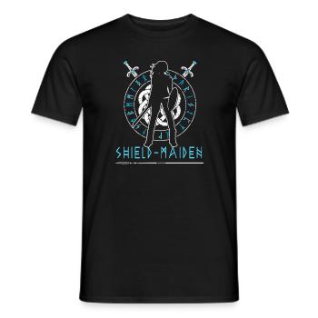 Shield-Maiden Lagertha Viking - Männer T-Shirt - Schwarz - Vorne - AI Model Male 178 light (178cm)