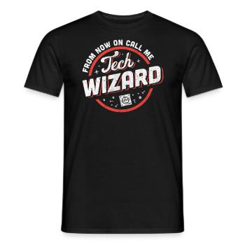 Tech Support - Männer T-Shirt - Schwarz - Vorne - AI Model Male 178 light (178cm)