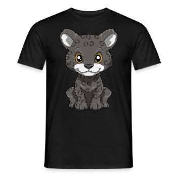 Niedlicher Baby Panther - Männer T-Shirt - Schwarz - Vorne - AI Model Male 178 light (178cm)