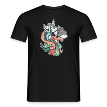 Licorne Licorne Je ne suis pas folle - T-shirt homme - noir - Devant - AI Model Male 178 light (178cm)