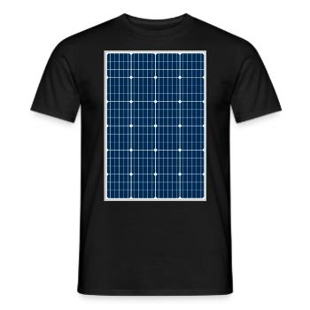 Solar cell, photovoltaic, solar energy, solar panel - Men's T-Shirt - black - Front - AI Model Male 178 light (178cm)