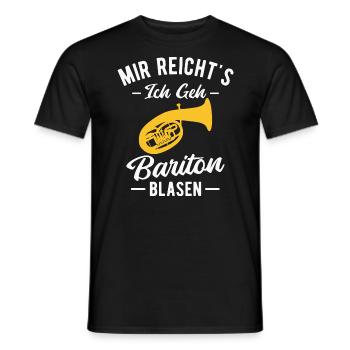 Baritonhorn Musiker Bariton Orchester Blasmusik - Männer T-Shirt - Schwarz - Vorne - AI Model Male 178 light (178cm)