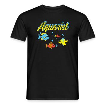 Aquarist Fish Tank Aquarist Fish Keeper - Men's T-Shirt - black - Front - AI Model Male 178 light (178cm)