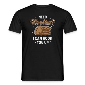 Bäcker Gebäck Backen Kekse Liebhaber Kekse - Männer T-Shirt - Schwarz - Vorne - AI Model Male 178 light (178cm)