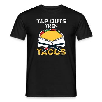 Tap Outs Tacos I BJJ Brazilian Jiu Jitsu - Men's T-Shirt - black - Front - AI Model Male 178 light (178cm)