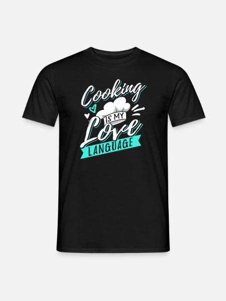 Koch Lustiger Koch - Männer T-Shirt - Schwarz