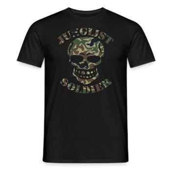 DNB Junglist Soldat Skull Drum n Bass 90s Camo - Männer T-Shirt - Schwarz - Vorne - AI Model Male 178 light (178cm)