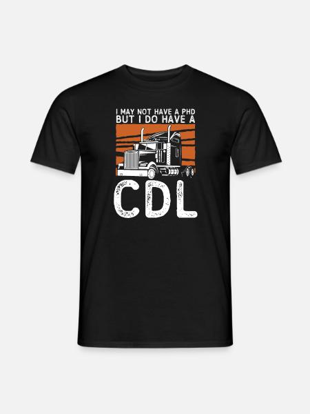 LKW Trucker Geschenk - Männer T-Shirt - Schwarz