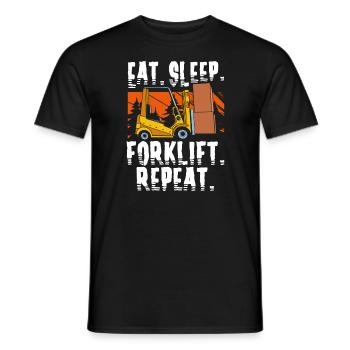 Forklift Driver - Men's T-Shirt - black - Front - AI Model Male 178 light (178cm)