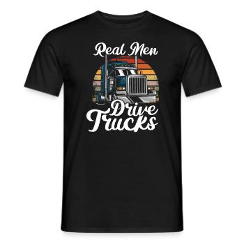 Truck Driver - Men's T-Shirt - black - Front - AI Model Male 178 light (178cm)