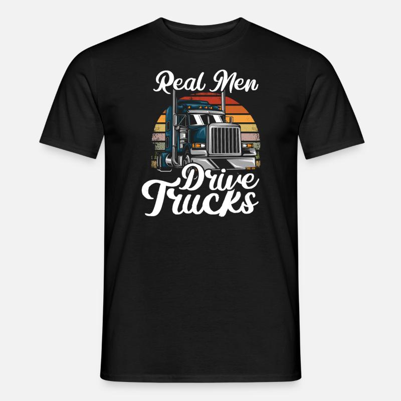 Lastwagenfahrer Geschenk - Männer T-Shirt - Schwarz