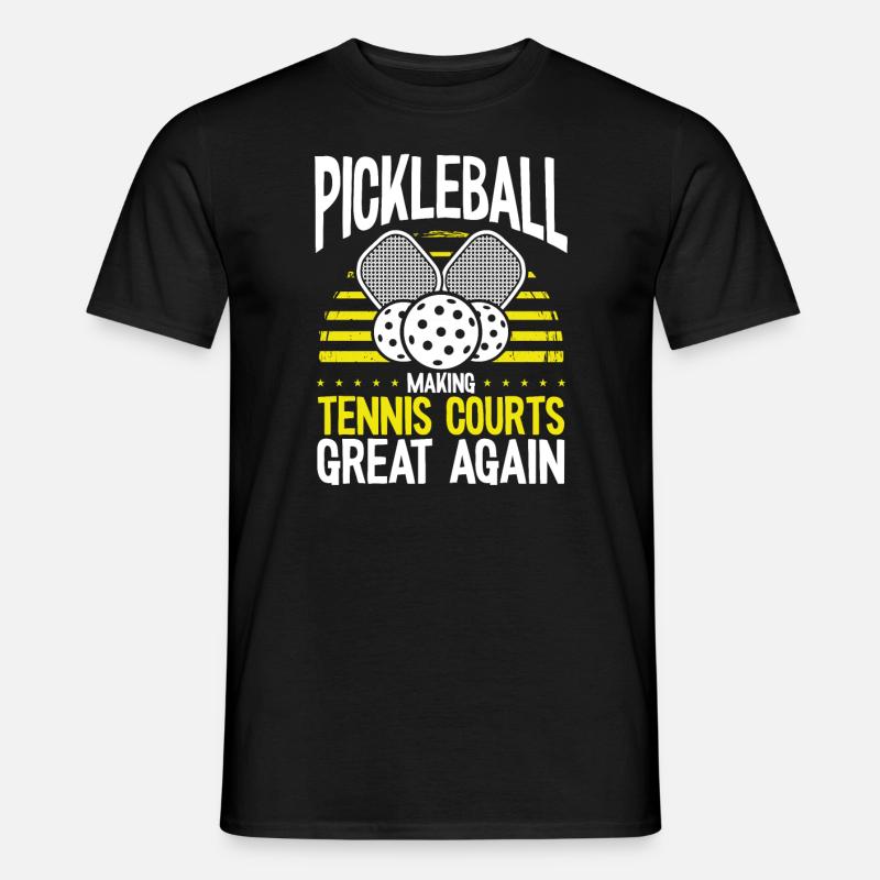 Pickleballschläger Pickleball - Männer T-Shirt - Schwarz