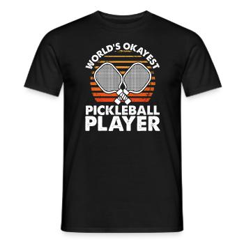 Pickleball Player Pickleball - Men's T-Shirt - black - Front - AI Model Male 178 light (178cm)