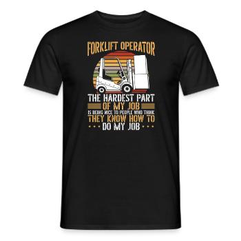 Opérateur de chariot élévateur - T-shirt homme - noir - Devant - AI Model Male 178 light (178cm)