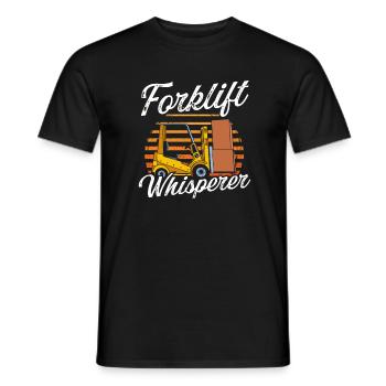 Forklift Whisperer - Men's T-Shirt - black - Front - AI Model Male 178 light (178cm)