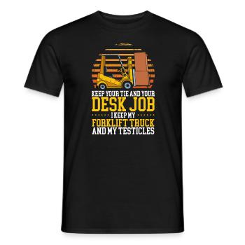Forklift Gift Idea - Men's T-Shirt - black - Front - AI Model Male 178 light (178cm)