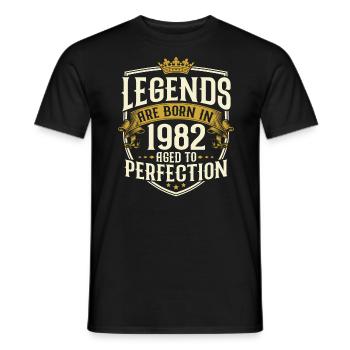 Né en 1982 Legends Cadeau d’anniversaire - T-shirt homme - noir - Devant - AI Model Male 178 light (178cm)