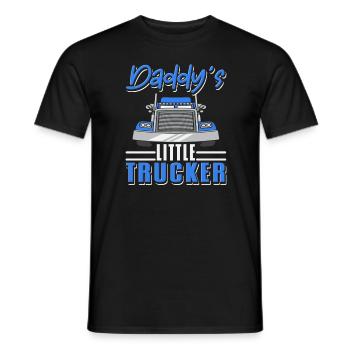 Truck Driver Kids Semi Truck Daddys Little Trucker - Men's T-Shirt - black - Front - AI Model Male 178 light (178cm)