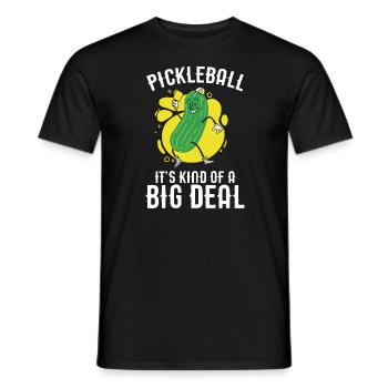 Pickleball - Men's T-Shirt - black - Front - AI Model Male 178 light (178cm)