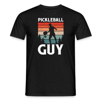 Pickleball Guy Pickleball - Men's T-Shirt - black - Front - AI Model Male 178 light (178cm)