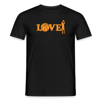 Love Basketball Ball Sports Amérique États-Unis - T-shirt homme - noir - Devant - AI Model Male 178 light (178cm)