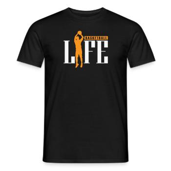 Basketballlife BallSport America États-Unis - T-shirt homme - noir - Devant - AI Model Male 178 light (178cm)