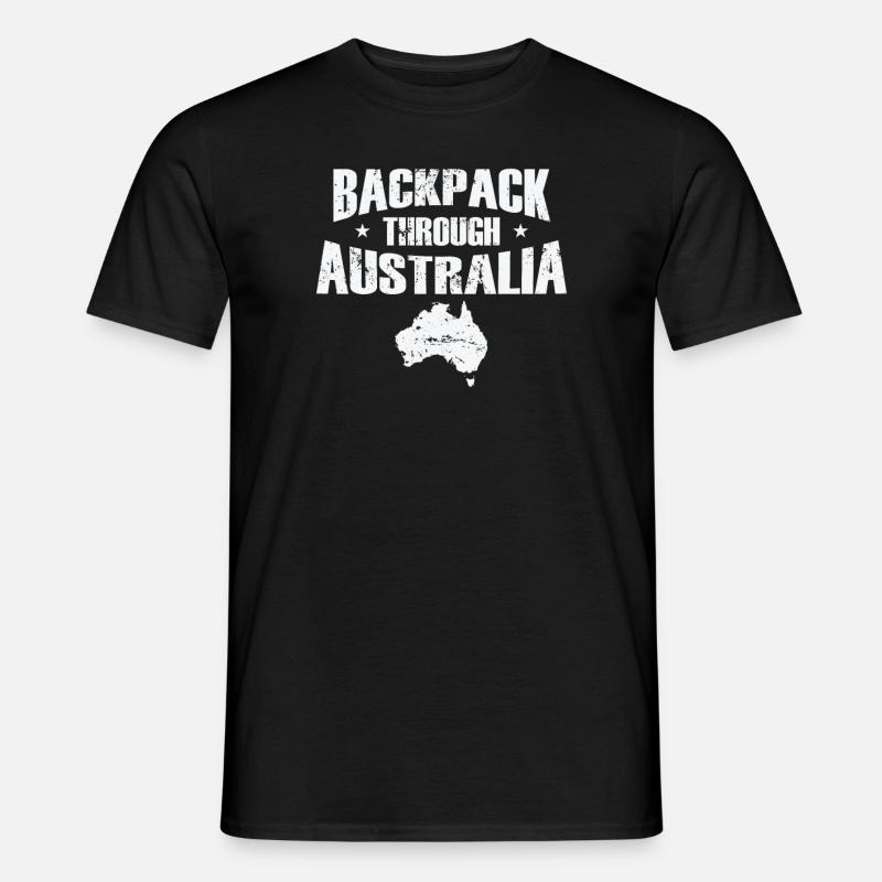 Backpack through Australia Adventure - Men's T-Shirt - black