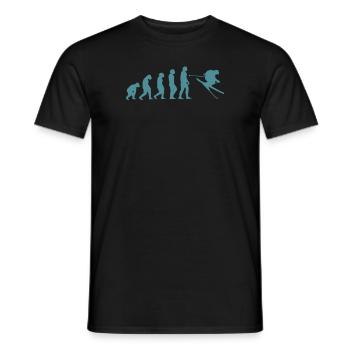 Ski Evolution Tshirt - Männer T-Shirt - Schwarz - Vorne - AI Model Male 178 light (178cm)