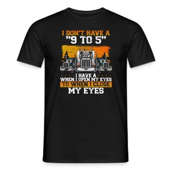 Semi Truck Trucks Chauffeur de camion - T-shirt homme - noir - Devant - AI Model Male 178 light (178cm)