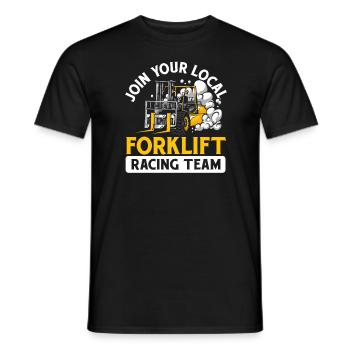 Forklift Racing Team Forklift Driver Cadeau - T-shirt homme - noir - Devant - AI Model Male 178 light (178cm)