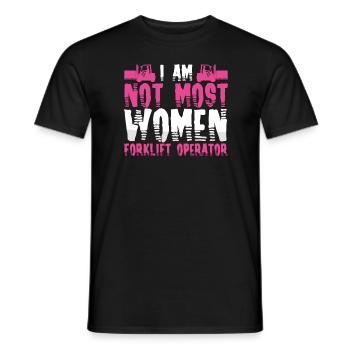 Forklift - Men's T-Shirt - black - Front - AI Model Male 178 light (178cm)