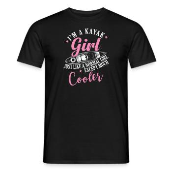 Je suis une fille de kayak et beaucoup plus cool Paddle Boat - T-shirt homme - noir - Devant - AI Model Male 178 light (178cm)